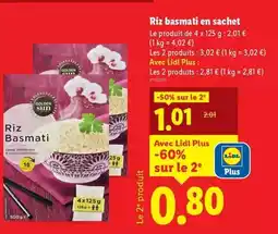 Lidl Golden sun - riz basmati en sachet offre