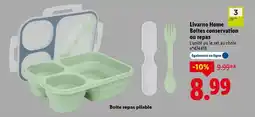 Lidl Livarno home - boîtes conservation ou repas offre