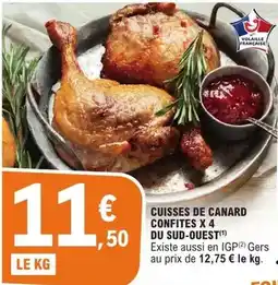 E.Leclerc Canard - cuisses de confites x 4 du sud-ouest offre