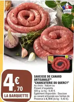 E.Leclerc Canard - saucisse de artisanale offre