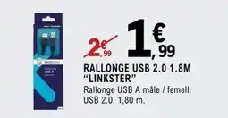 E.Leclerc Linkster - rallonge usb 2.0 1.8m offre