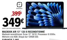 E.Leclerc Macbook air 13 128 i5 reconditionné offre