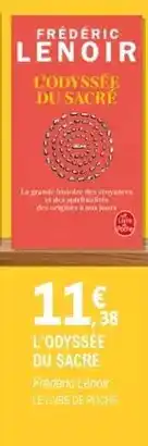 E.Leclerc Le livre de poche - l'odyssee du sacre offre