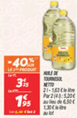 Netto Huile de tournesol netto offre