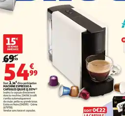 Auchan Machine espresso a capsules qilive q.5574 offre