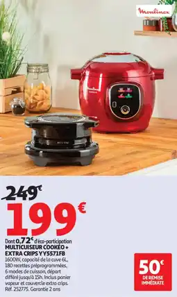 Auchan Multicuiseur cookeo+ extra crips yy5571fb offre