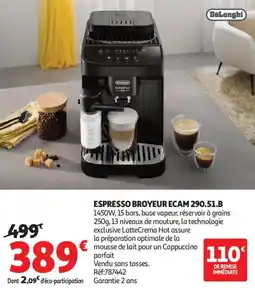Auchan Espresso broyeur ecam 290.51.b offre