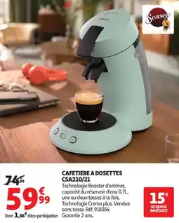 Auchan Cafetiere a dosettes csa210/21 offre