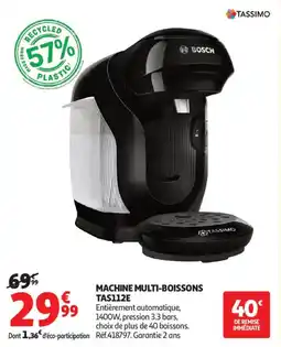 Auchan Machine multi-boissons tas112e offre