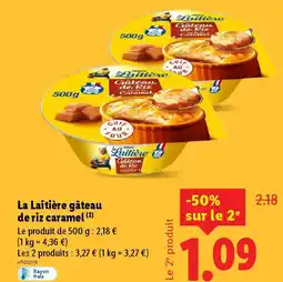Lidl LA LAITIERE gâteau de riz caramel offre
