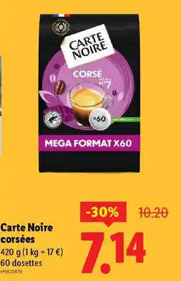Lidl CARTE NOIRE corsées offre