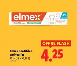 Lidl ELMEX dentifrice anti-caries offre