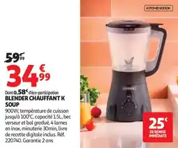 Auchan Blender chauffant k soup offre