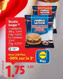 Lidl MCENNEDY Double burger offre