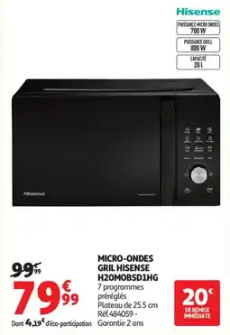 Auchan Micro-ondes gril hisense h20mobsd1hg offre