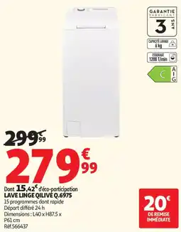 Auchan Lave linge qilive q.6975 offre