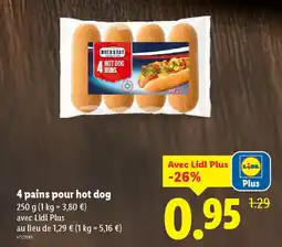 Lidl MCENNEDY 4 pains pour hot dog offre