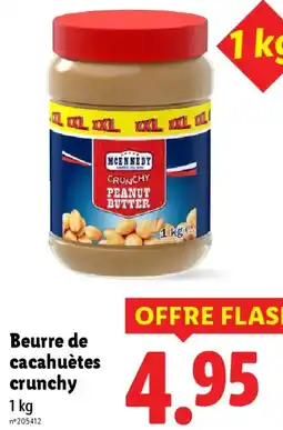 Lidl MCENNEDY Beurre de cacahuètes crunchy offre