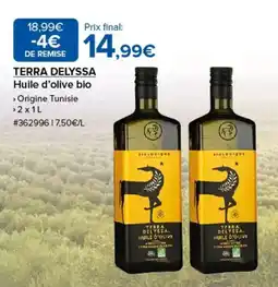 Costco Terra delyssa huile d'olive bio offre