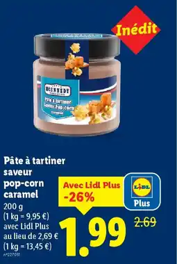 Lidl Pâte à tartiner saveur pop-corn caramel offre