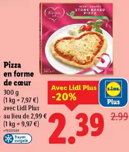 Lidl Pizza en forme de cœur offre