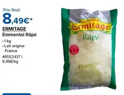 Costco Ermitage emmental râpé offre