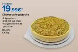 Costco Cheesecake pistache offre