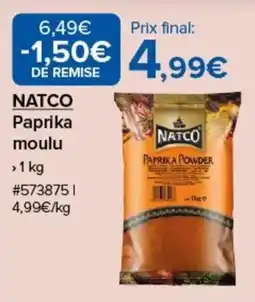 Costco Natco paprika moulu offre