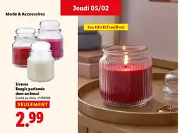 Lidl Livarno Bougie parfumée dans un bocal offre