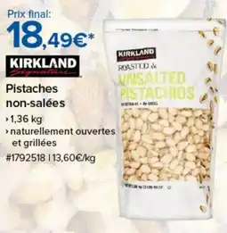 Costco Kirkland pistaches non-salées offre