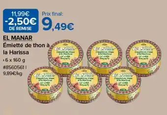 Costco El manar émietté de thon à la harissa offre