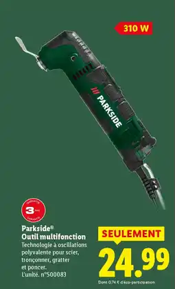 Lidl PARKSIDE Outil multifonction offre