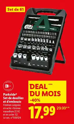 Lidl PARKSIDE Set de douilles et d'embouts offre