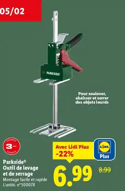 Lidl PARKSIDE Outil de levage et de serrage offre