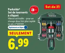 Lidl PARKSIDE Set de tournevis à cliquet offre