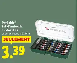 Lidl PARKSIDE Set d'embouts ou douilles offre