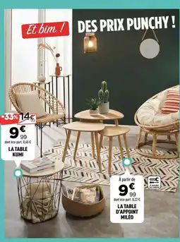 Centrakor La table d'appoint offre