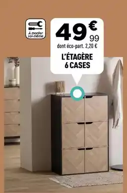 Centrakor L'étagère 6 cases offre