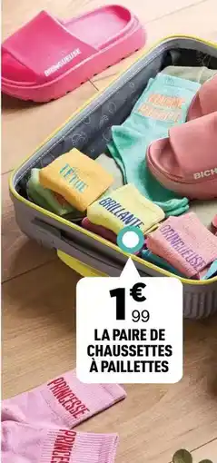 Centrakor La paire de chaussettes à paillettes offre