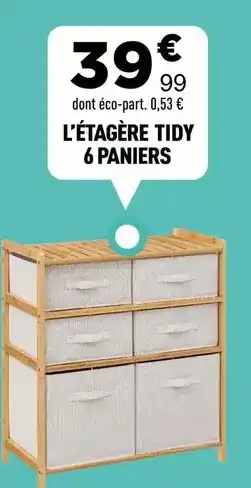 Centrakor L'étagère tidy 6 paniers offre