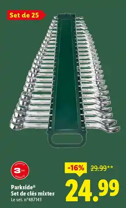Lidl PARKSIDE Set de clés mixtes offre