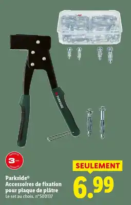 Lidl PARKSIDE Accessoires de fixation pour plaque de plâtre offre