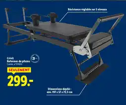 Lidl CRIVIT Reformer de pilates offre
