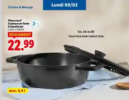 Lidl SILVERCREST Sauteuse en fonte d'aluminium offre