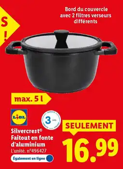 Lidl SILVERCREST Faitout en fonte d'aluminium offre