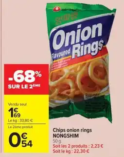 Carrefour Market Chips onion rings nongshim offre