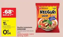 Carrefour Market Nouilles instantanée nongshim offre