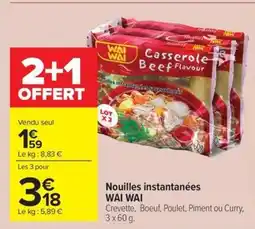 Carrefour Market Nouilles instantanées wai wai offre