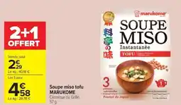 Carrefour Market Soupe miso tofu marukome offre