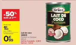 Carrefour Market Lait de coco offre